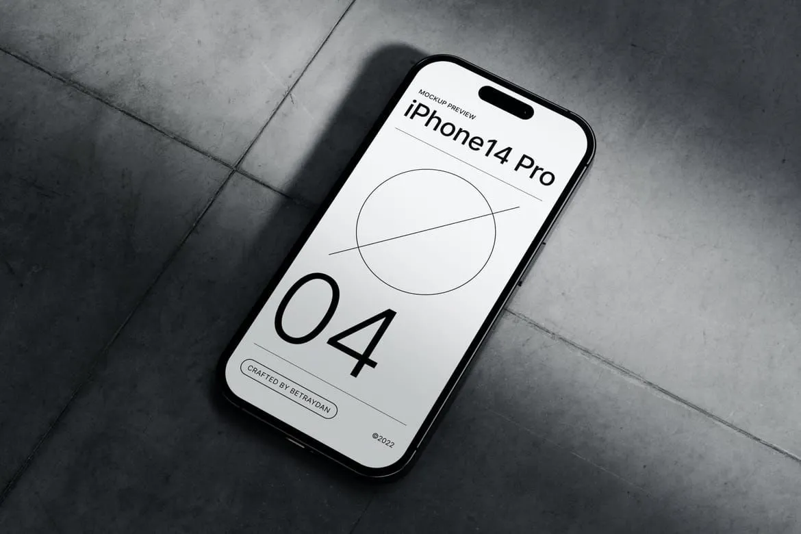 苹果iPhone14 Pro系列PS样机套装-包含16种独立样机模型