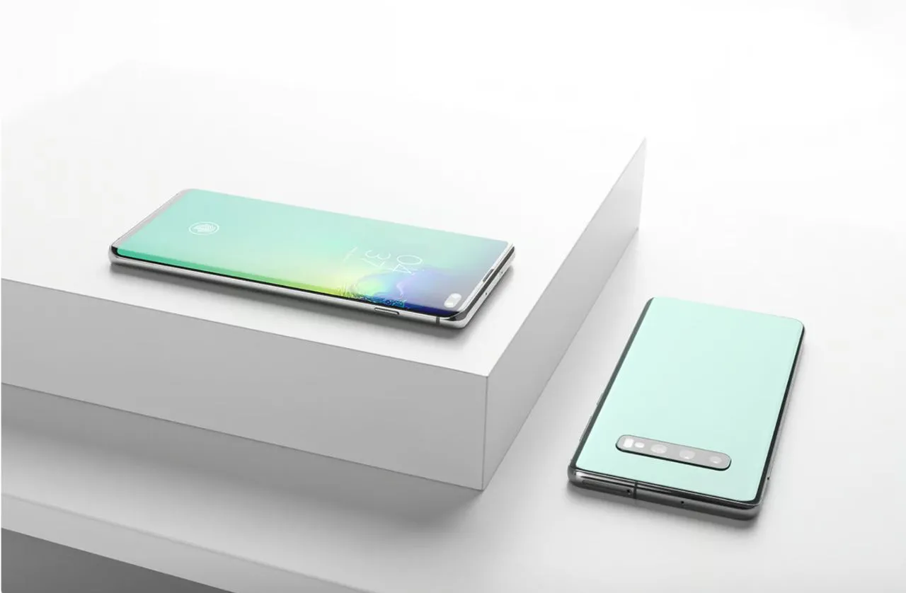 11种安卓智能手机样机模型场景Galaxy S10+智能手机型号样机