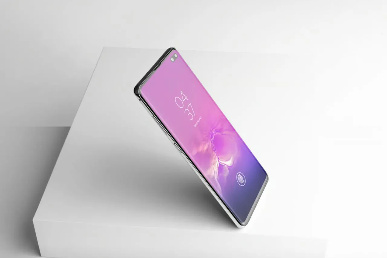 11种安卓智能手机样机模型场景Galaxy S10+智能手机型号样机