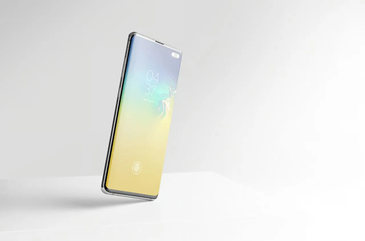 11种安卓智能手机样机模型场景Galaxy S10+智能手机型号样机