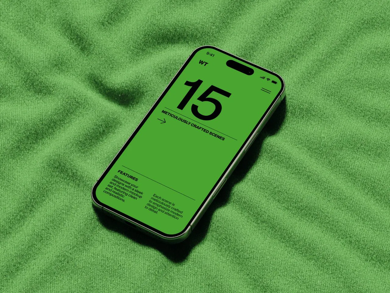 15种不同的真实场景iPhone16极简手机PS样机模型合集