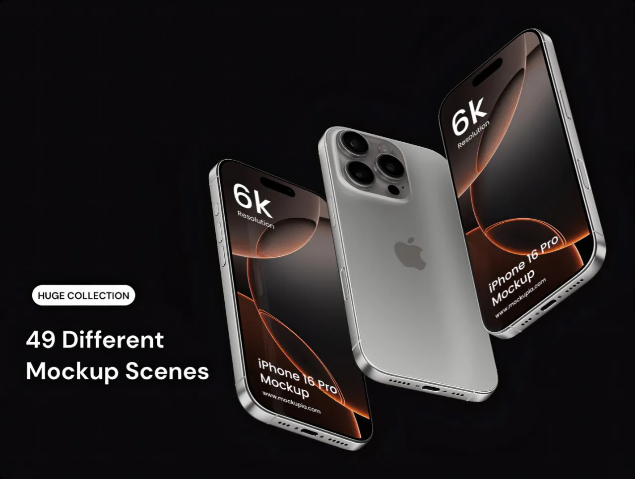 49个多样化场景 iPhone 16 Pro 广告演示PS样机模型大合集