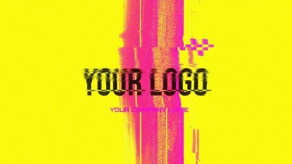 AE模板-电影感微型故障LOGO标志动画展示效果VH-62310987