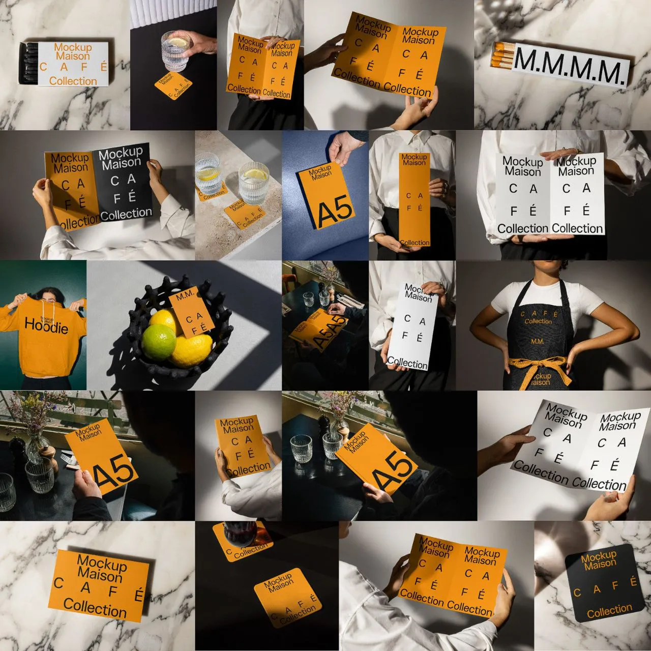Cafe3系列—23个各种服装.名片.书籍.名片.杯垫.打火机品牌样机