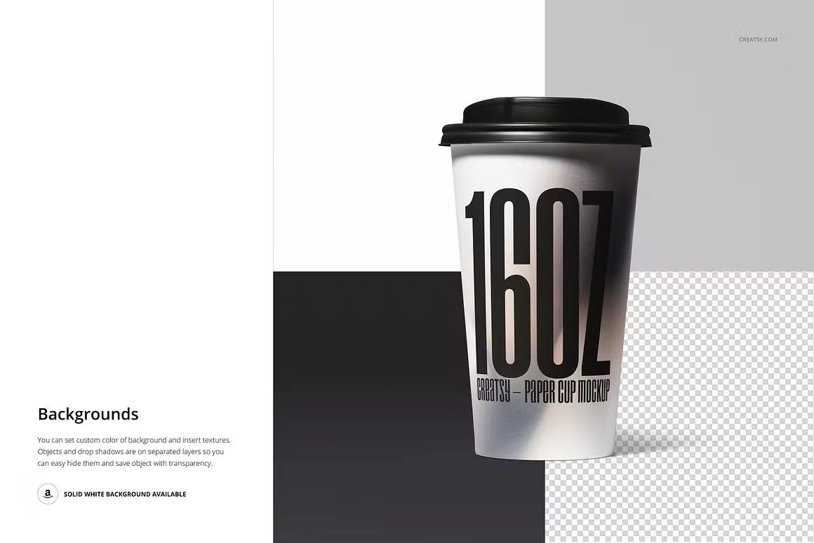 6种型号咖啡纸杯模型套装 Paper Cups Mockup Set