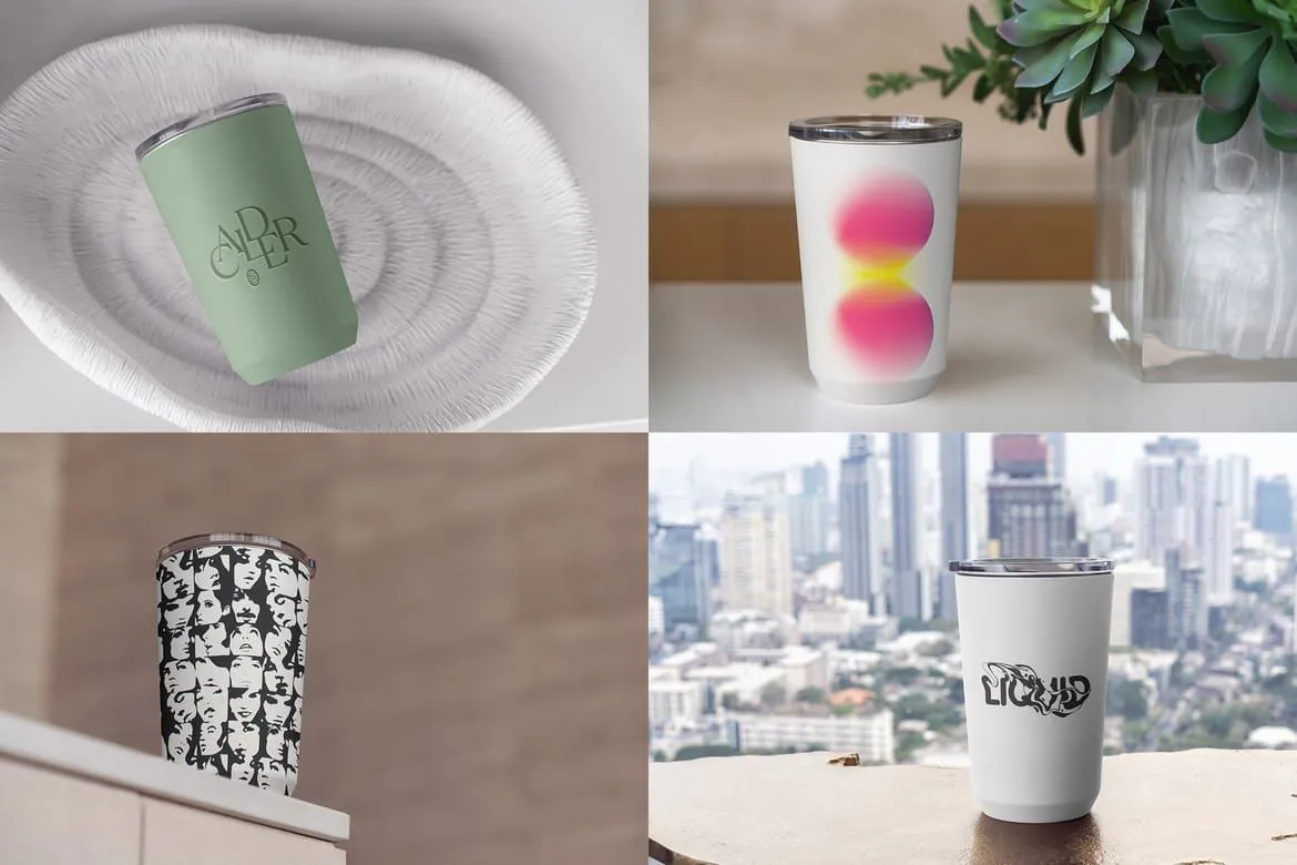 22种水杯样机模型合集 Tumbler MockUps Pack
