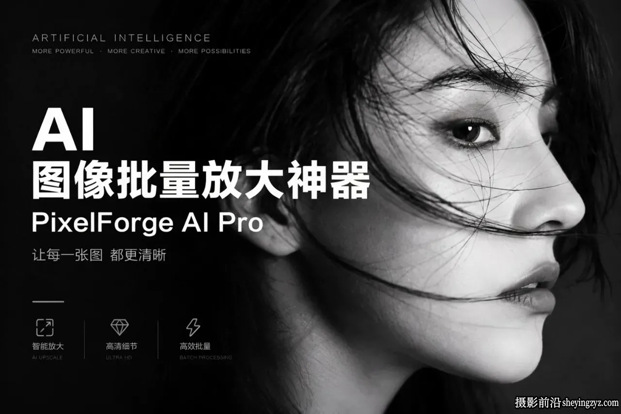 AI 图像本地批量8K无损放大软件PixelForge AI Pro v1.0.1 正式汉化专业版