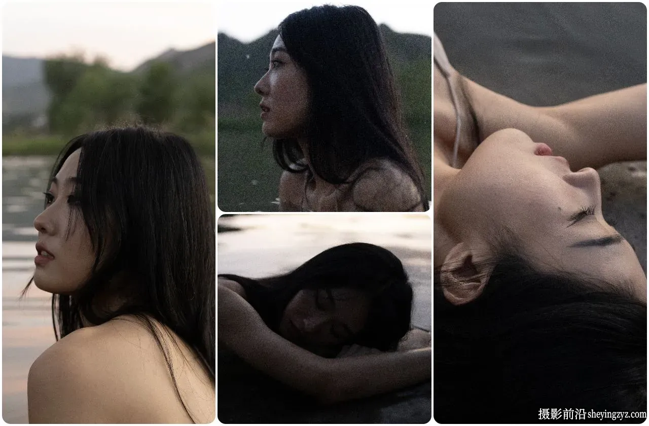 23张水边情绪美女人像摄影索尼相机RAW原图练习素材