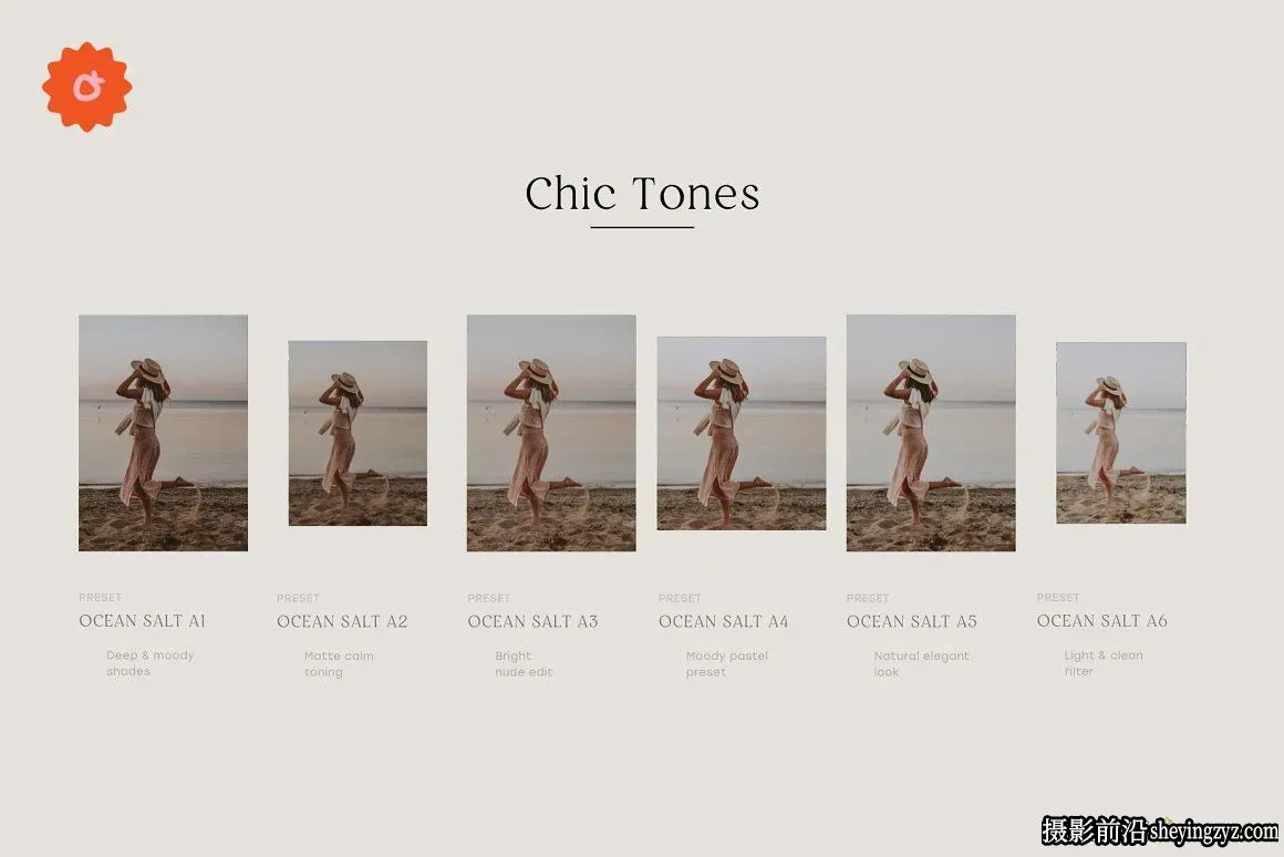 旅拍写真复古胶片人像Lightroom预设 Ocean Salt Lightroom Preset