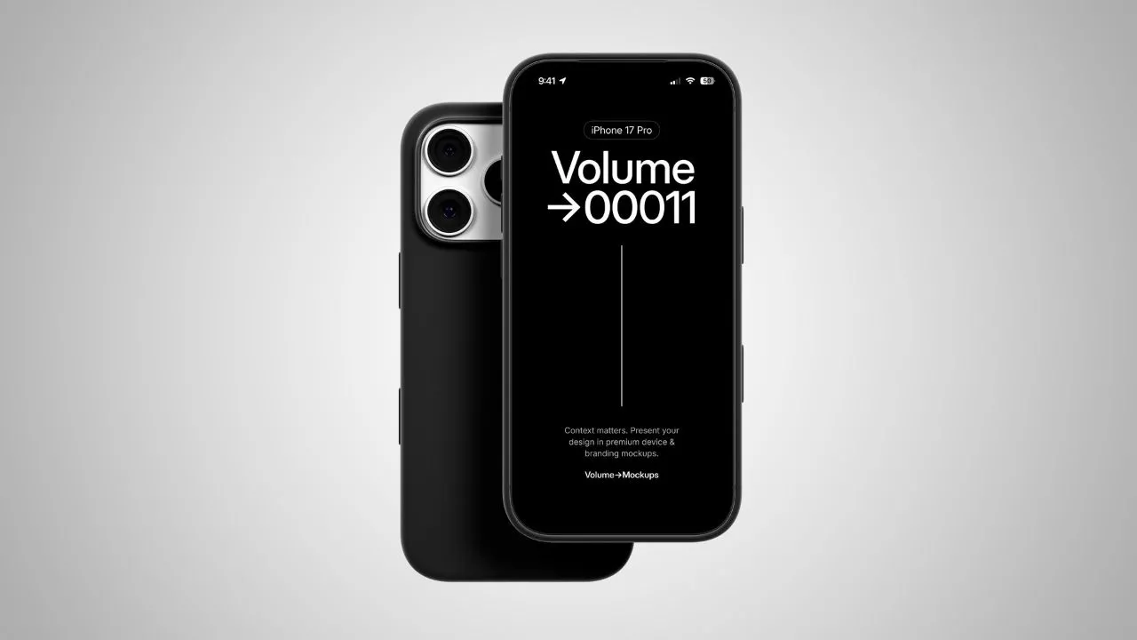 12款高品质超高分辨率8K iPhone 17 Pro 硅胶保护壳样机模型合集
