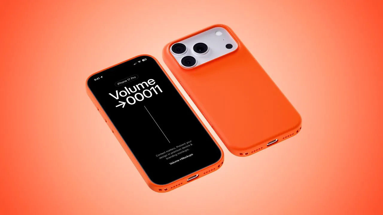12款高品质超高分辨率8K iPhone 17 Pro 硅胶保护壳样机模型合集