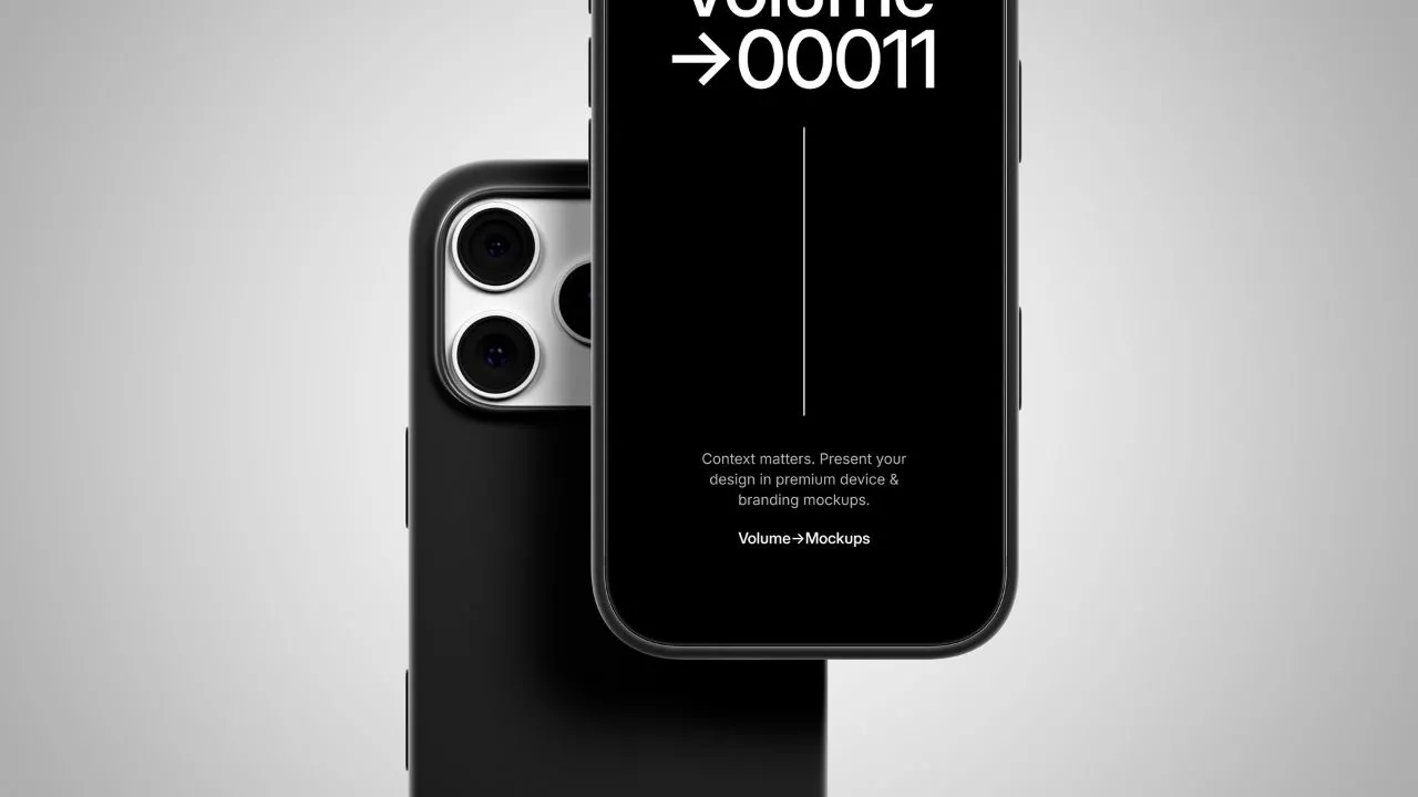 12款高品质超高分辨率8K iPhone 17 Pro 硅胶保护壳样机模型合集