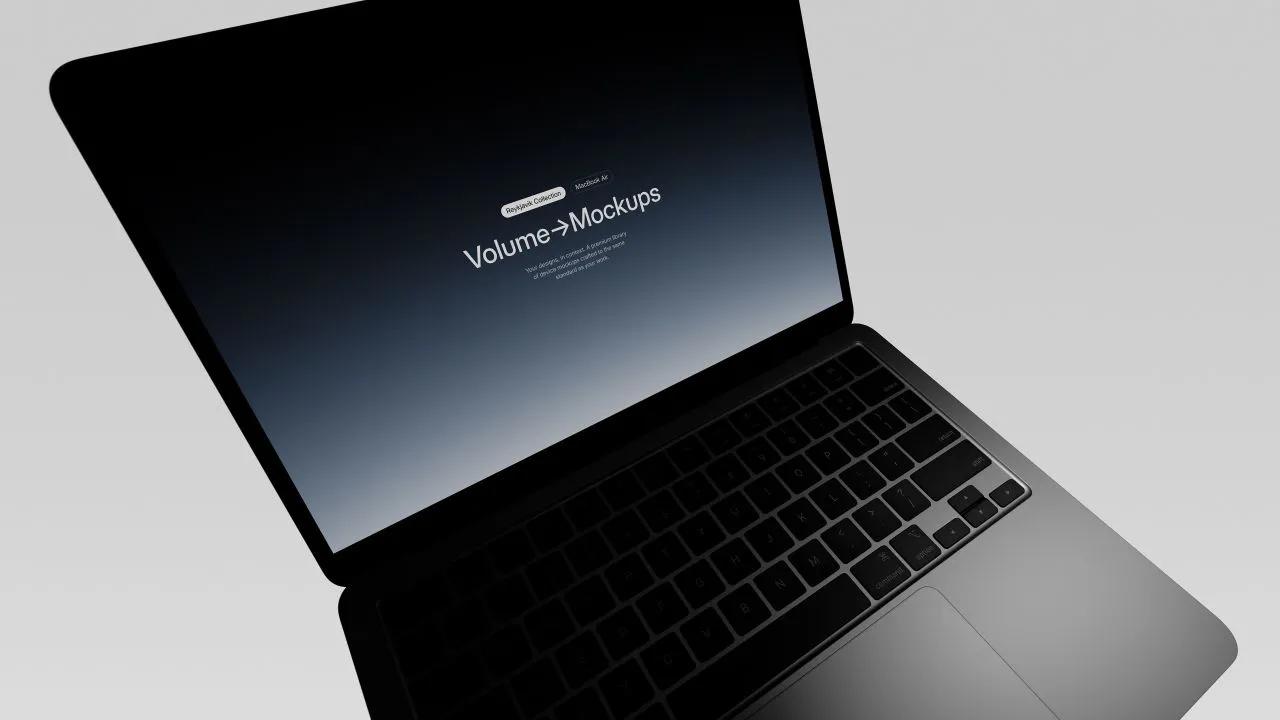 11个深沉情绪化MacBook Air系列的暗色版本样机模型合集