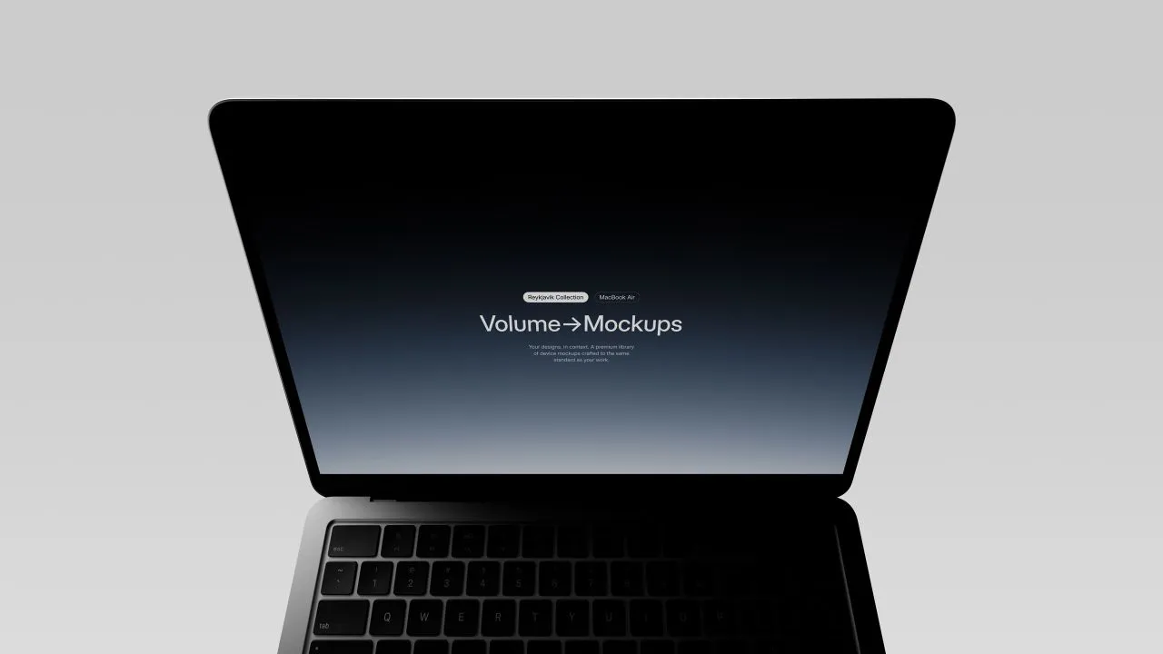 11个深沉情绪化MacBook Air系列的暗色版本样机模型合集