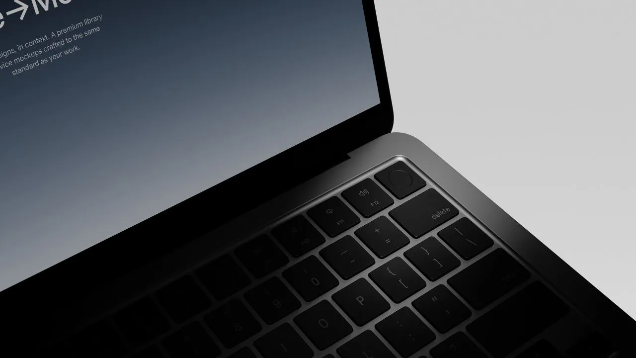 11个深沉情绪化MacBook Air系列的暗色版本样机模型合集