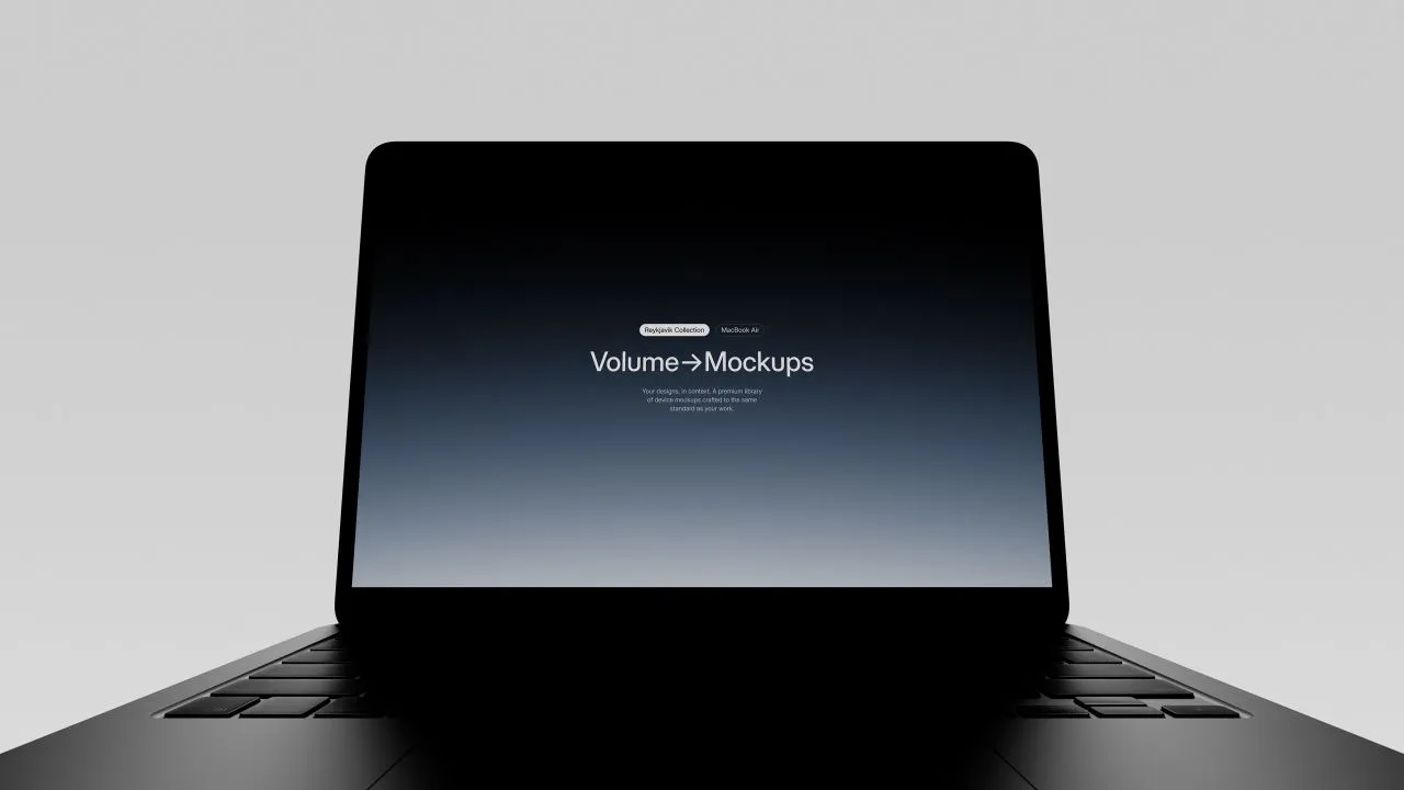 11个深沉情绪化MacBook Air系列的暗色版本样机模型合集