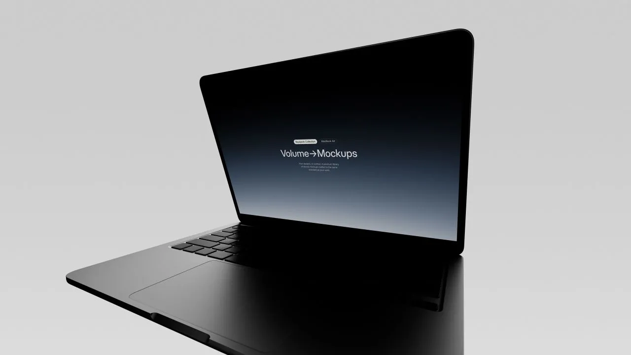 11个深沉情绪化MacBook Air系列的暗色版本样机模型合集
