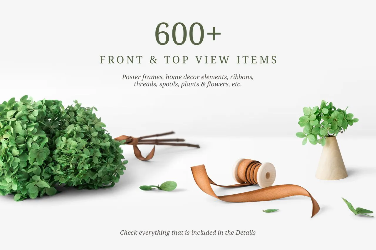 简易家居样机模型生成器-600多个物品+60个现成场景+20个背景纹理