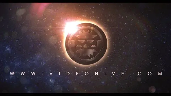 AE模板-全新地球太空日食标志LOGO动画展示VH-19786174