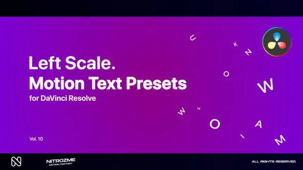 DaVinci Resolve 左侧运动文本预设 第10卷VH-47355603