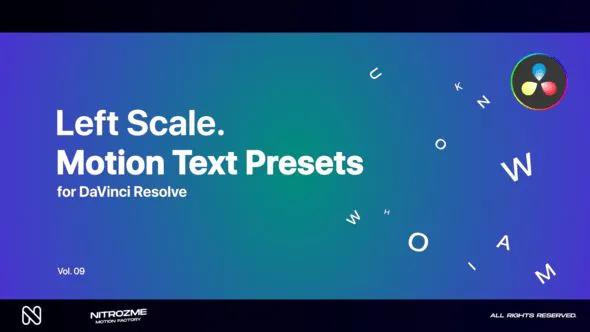 DaVinci Resolve 左侧运动文本预设 第09卷VH-47355597