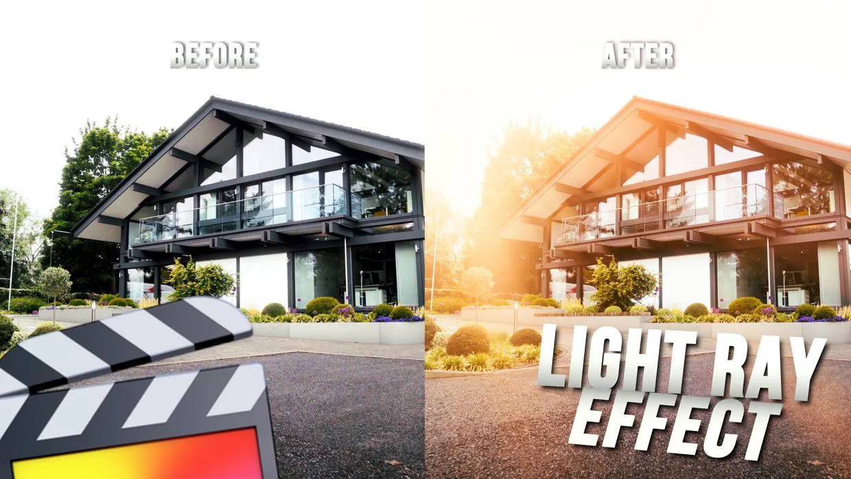FCPX插件-光照效果光线效果插件+教程 Ryan Nangle - Light Ray Effect