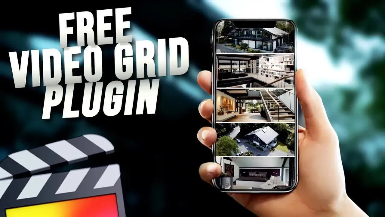 FCPX插件-短视频网格分屏效果插件+教程 Ryan Nangle - Vertical Video Grid