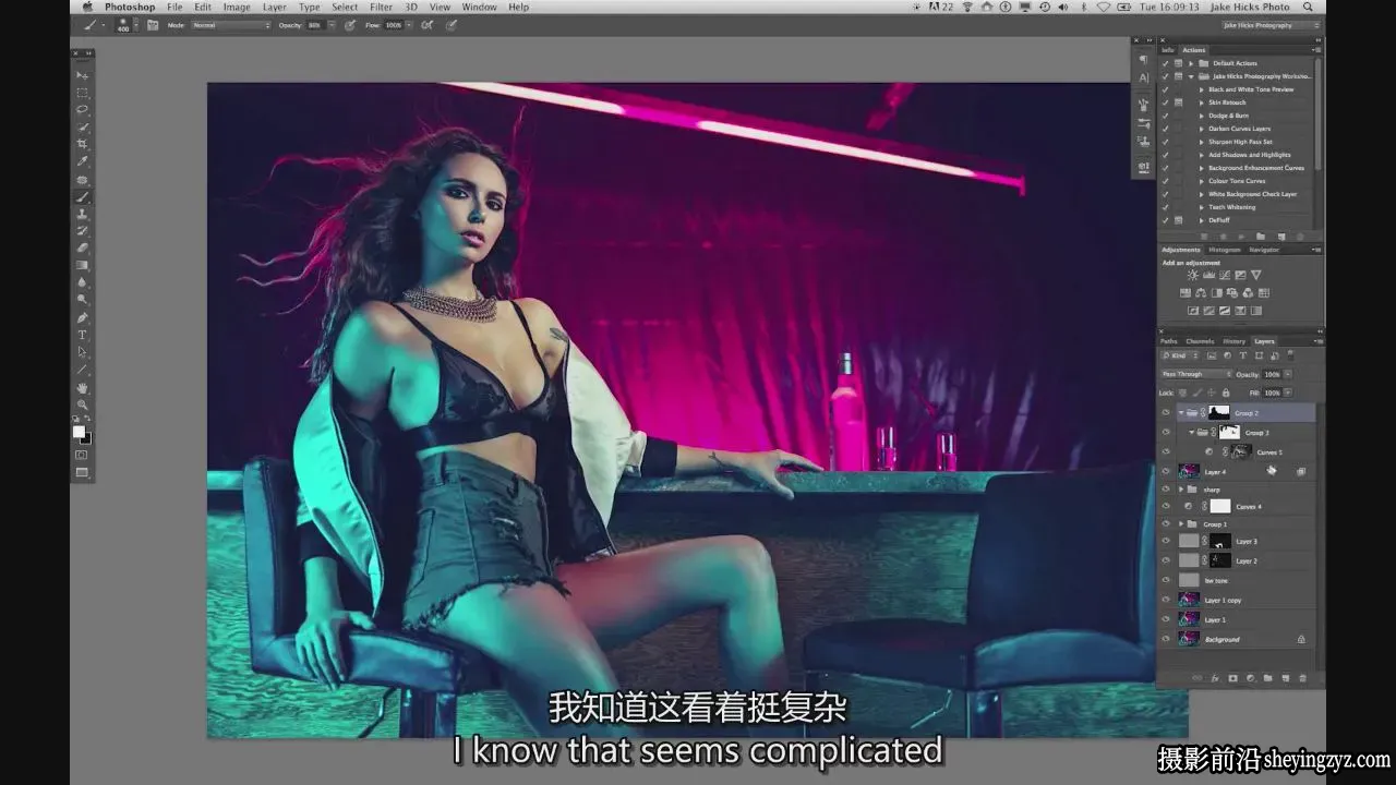 PROEDU -Jake Hicks彩色凝胶工作室人像摄影及后期-独家精翻中英字幕