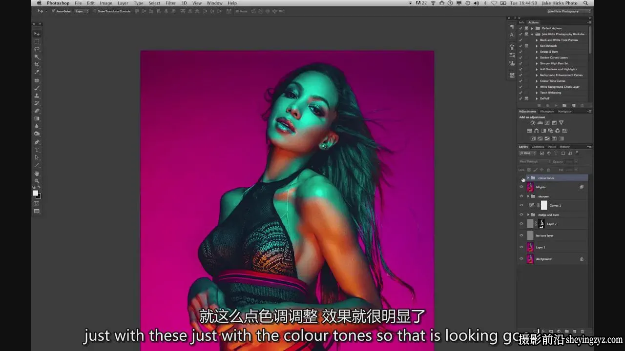 PROEDU -Jake Hicks彩色凝胶工作室人像摄影及后期-独家精翻中英字幕