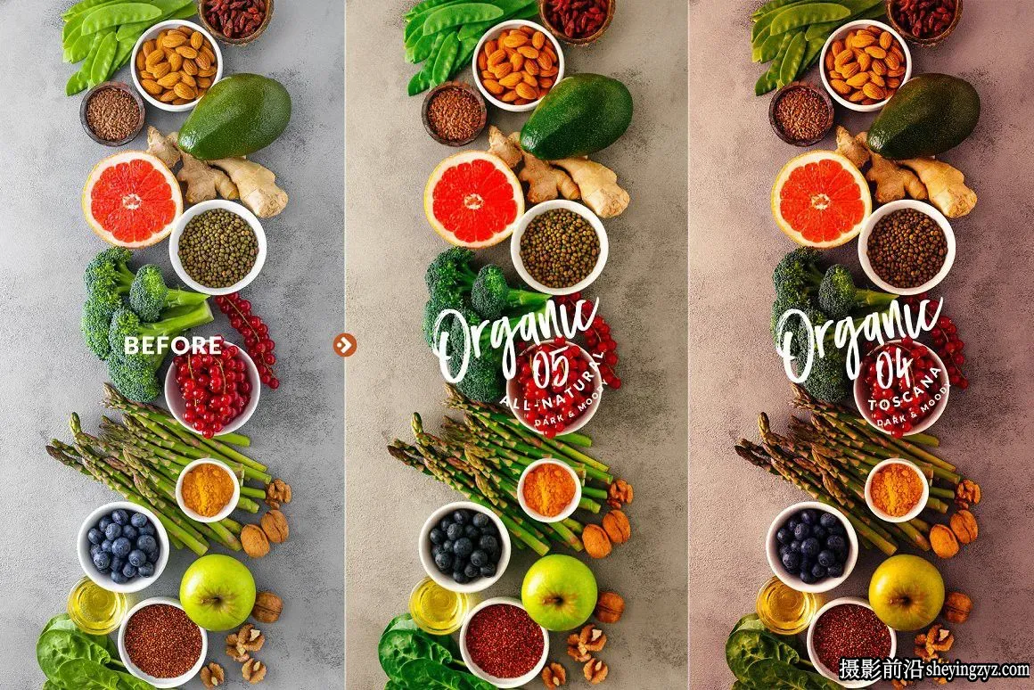 有机美食产品摄影后期Lightroom调色预设 Organic Food Presets