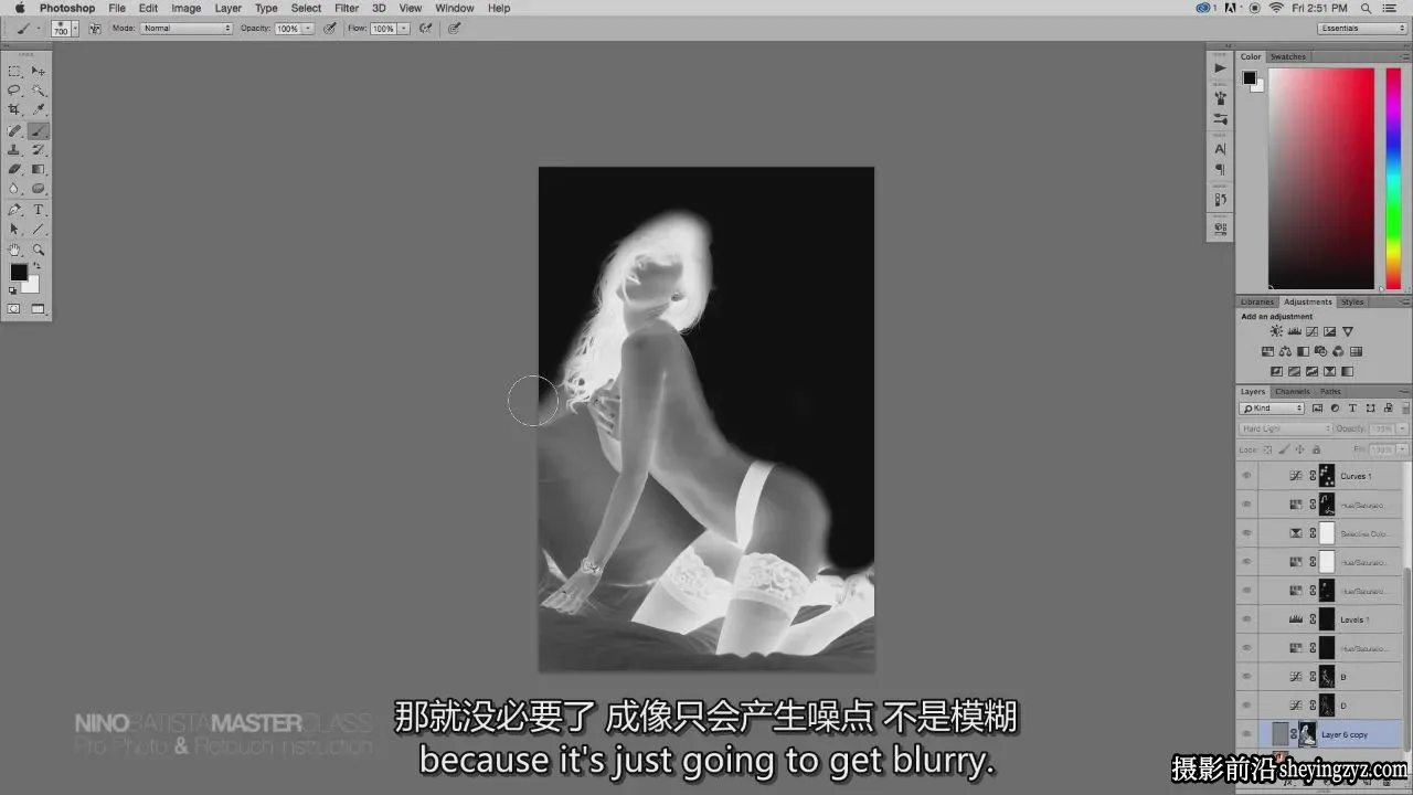 《花花公子》修图师Nino Batista 30个高级修图视频教程-独家精翻中英字幕