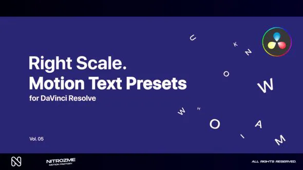 DaVinci Resolve专业右侧运动文本预设 第05卷VH-47045295