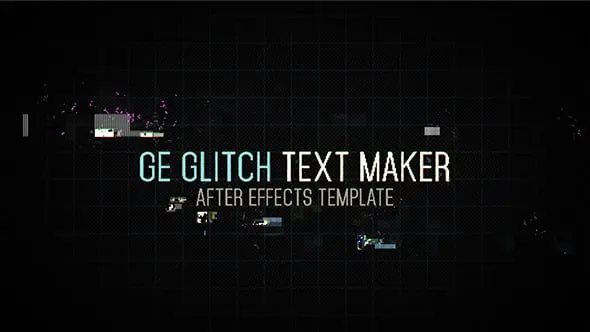 AE模板-Ge Glitch 免费故障文本标题动画生成器VH-8128144