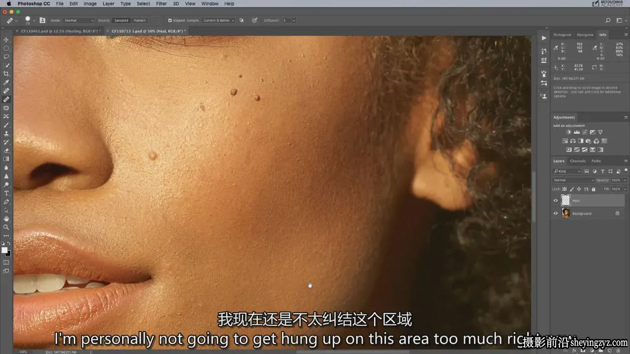 Retouching Academy-修图学院-专业质感皮肤修饰PS教程-独家精翻中英字幕