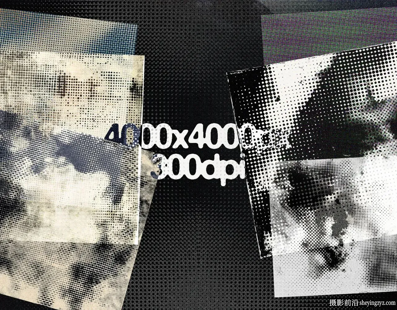 500+ 喷涂扫描尘埃半色调超大纹理包 Züli Premium Pack