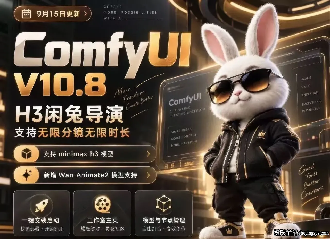 2026 秋叶大神ComfyUI V10.8 中文整合包|1000+工作流|动作迁移|角色替换