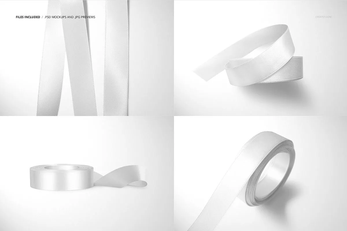 丝带扎带样机模型套装合集 Ribbon Mockup Set