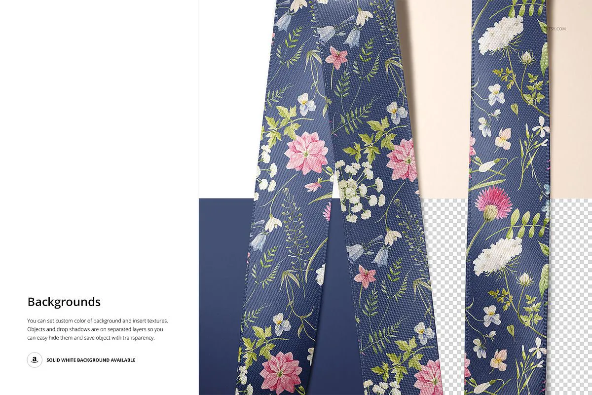 丝带扎带样机模型套装合集 Ribbon Mockup Set