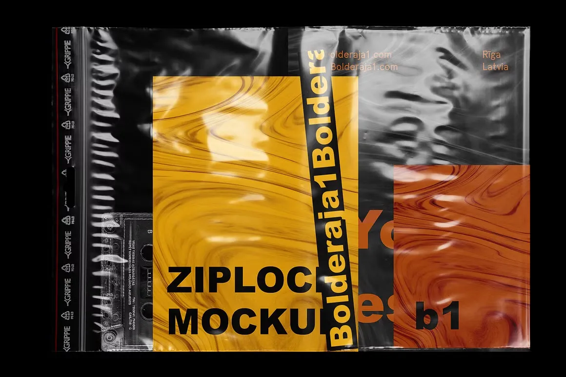 5种ZIPLOCK天然密封塑料袋写实文具样机模型合集