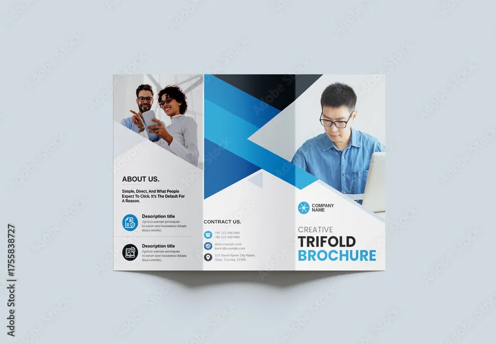 免费三折宣传册设计InDesign模板 Tri-Fold Brochure