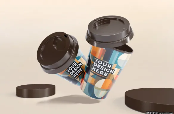 纸杯杯子样机,咖啡杯样机,纸杯包装样机