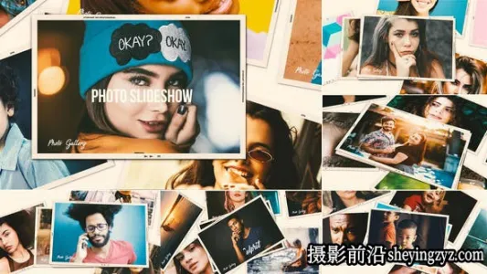 AE相册模版-拍立得回忆照片相册片头模板- Photo Slideshow
