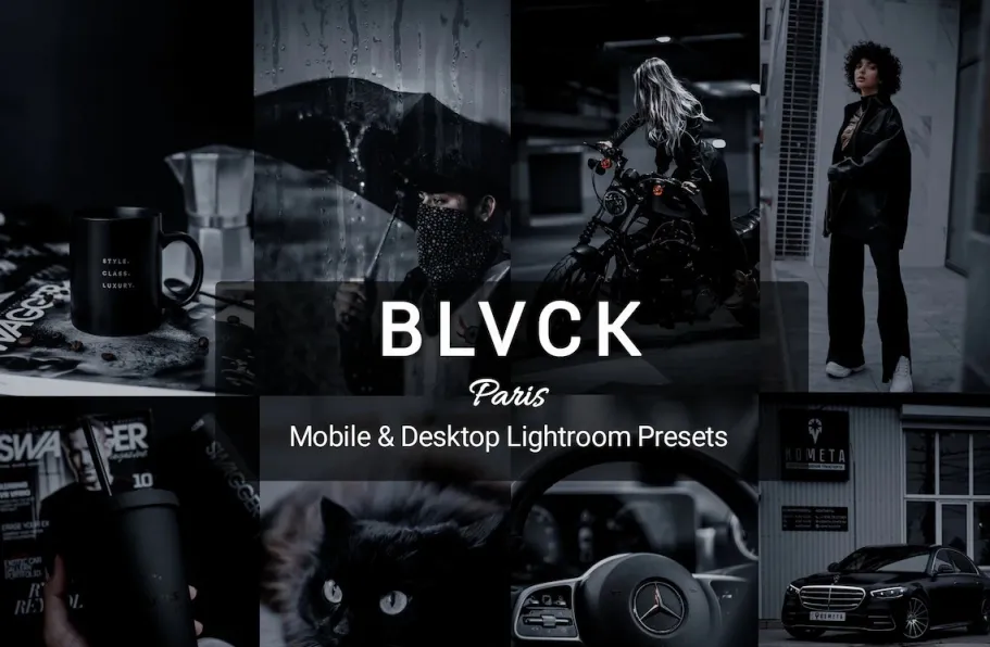 黑色质感电影人像Lightroom预设 Blvck Paris Lightroom Presets