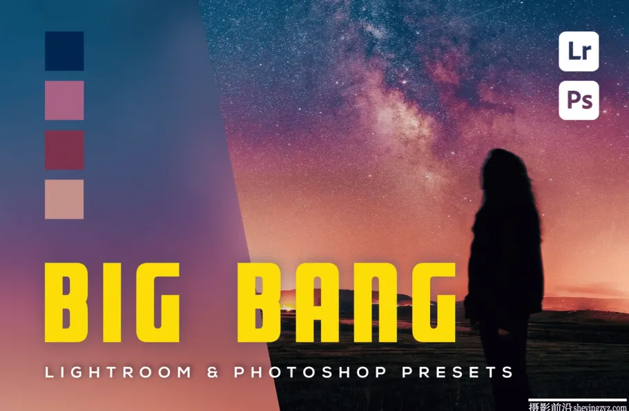 北极光星空夜景lr预设及手机lr预设 Big Bang Lightroom Presets