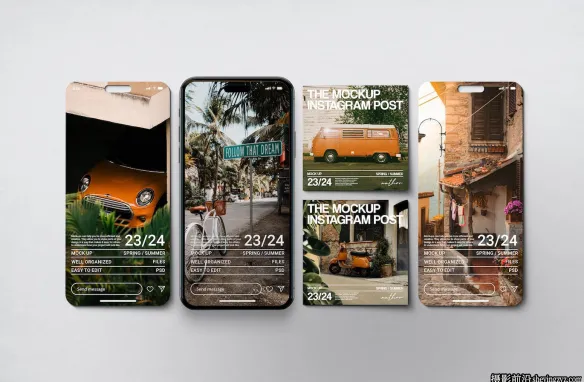 Iphone15社交媒体帖子样机