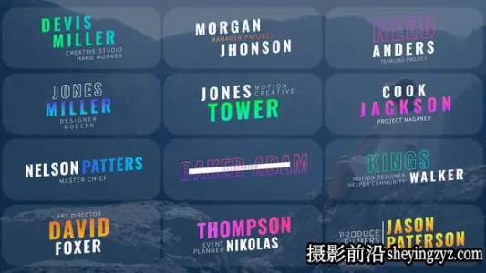 AE模板- 彩色人名字幕条文字标题动画 Lower Thirds Colorful