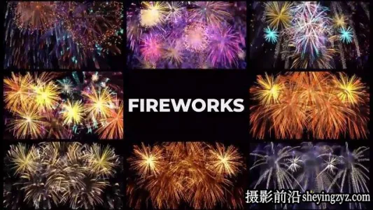 AE模版 8组大面积烟花爆炸素材模版 Fireworks