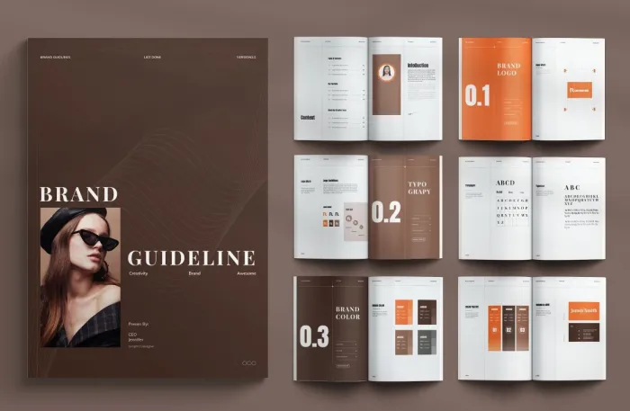 品牌指南排版布局InDesign模板