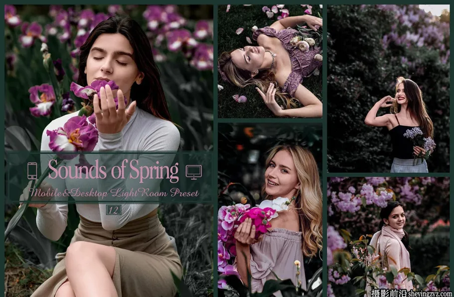 春季人像调色lr预设及PS动作 Sounds of Spring Lightroom Presets