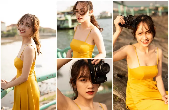 黄裙美女写真人像摄影RAW原图-尼康NEF原图